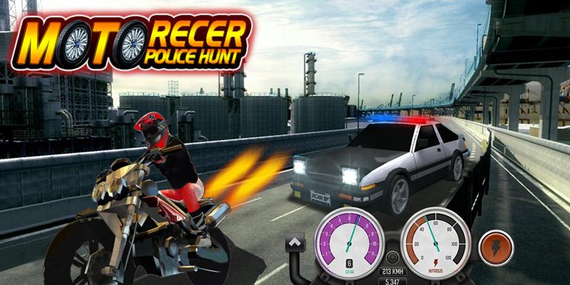 Police Hunt Moto Racer