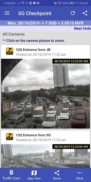 Singapore Checkpoint Traffic