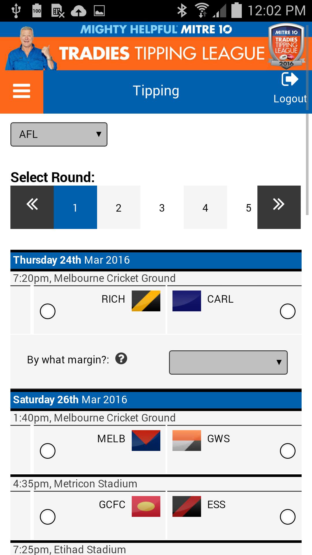 Mitre 10 Footy Tipping