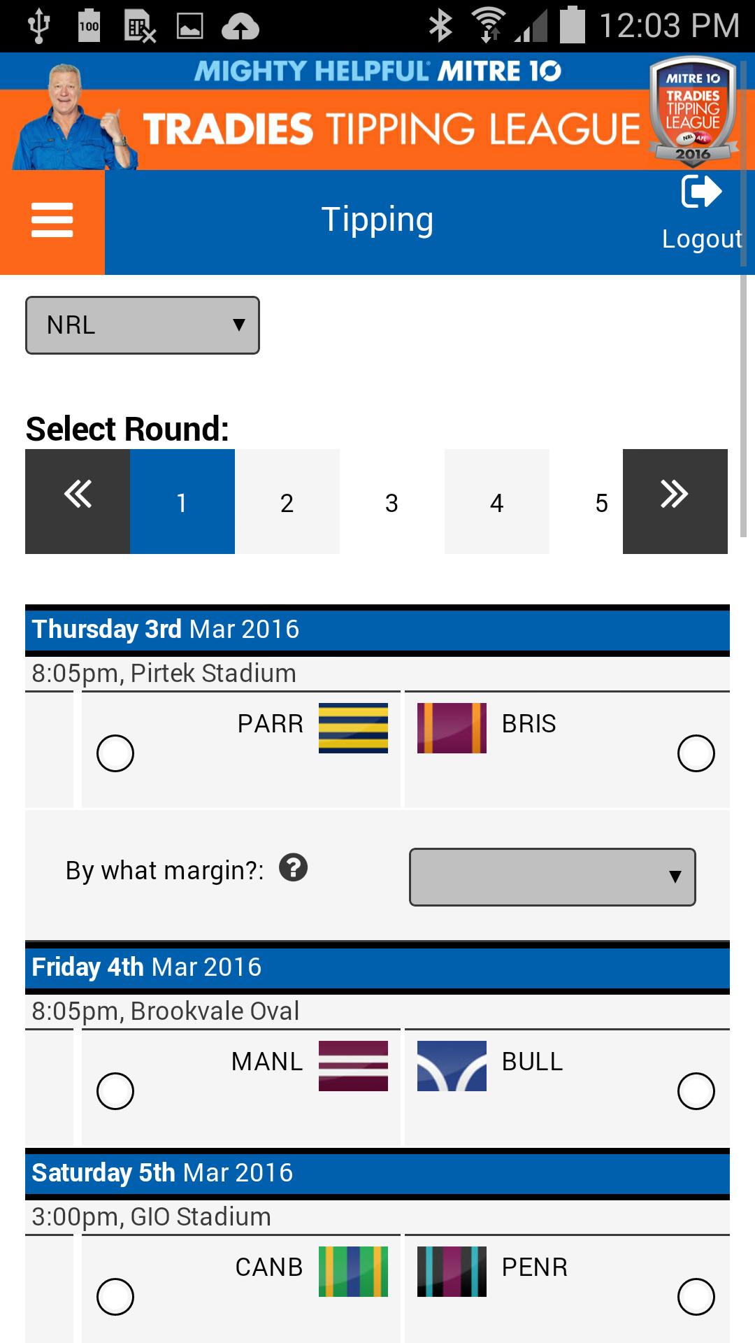 Mitre 10 Footy Tipping