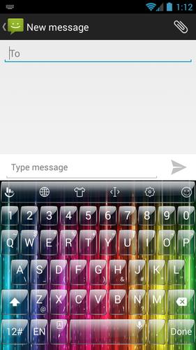 Keyboard Theme Glass Rainbow