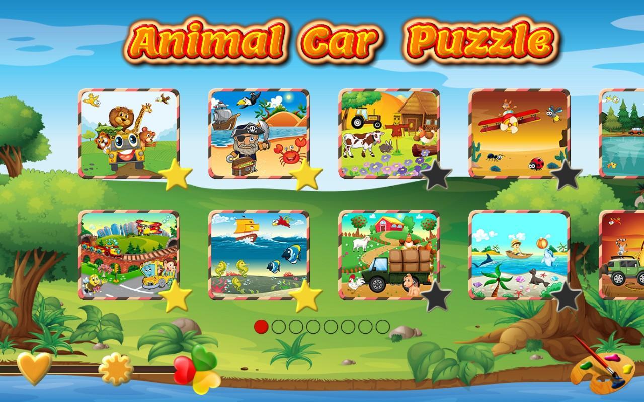 Animal Car Puzzles for Kids