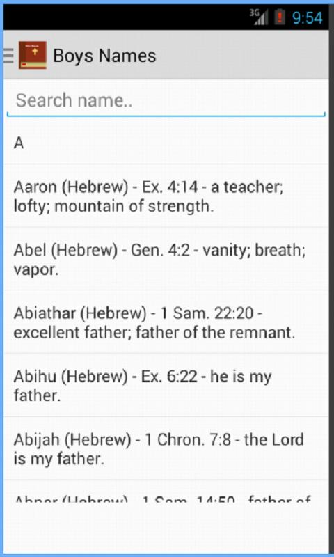 Bible Names and Meanings