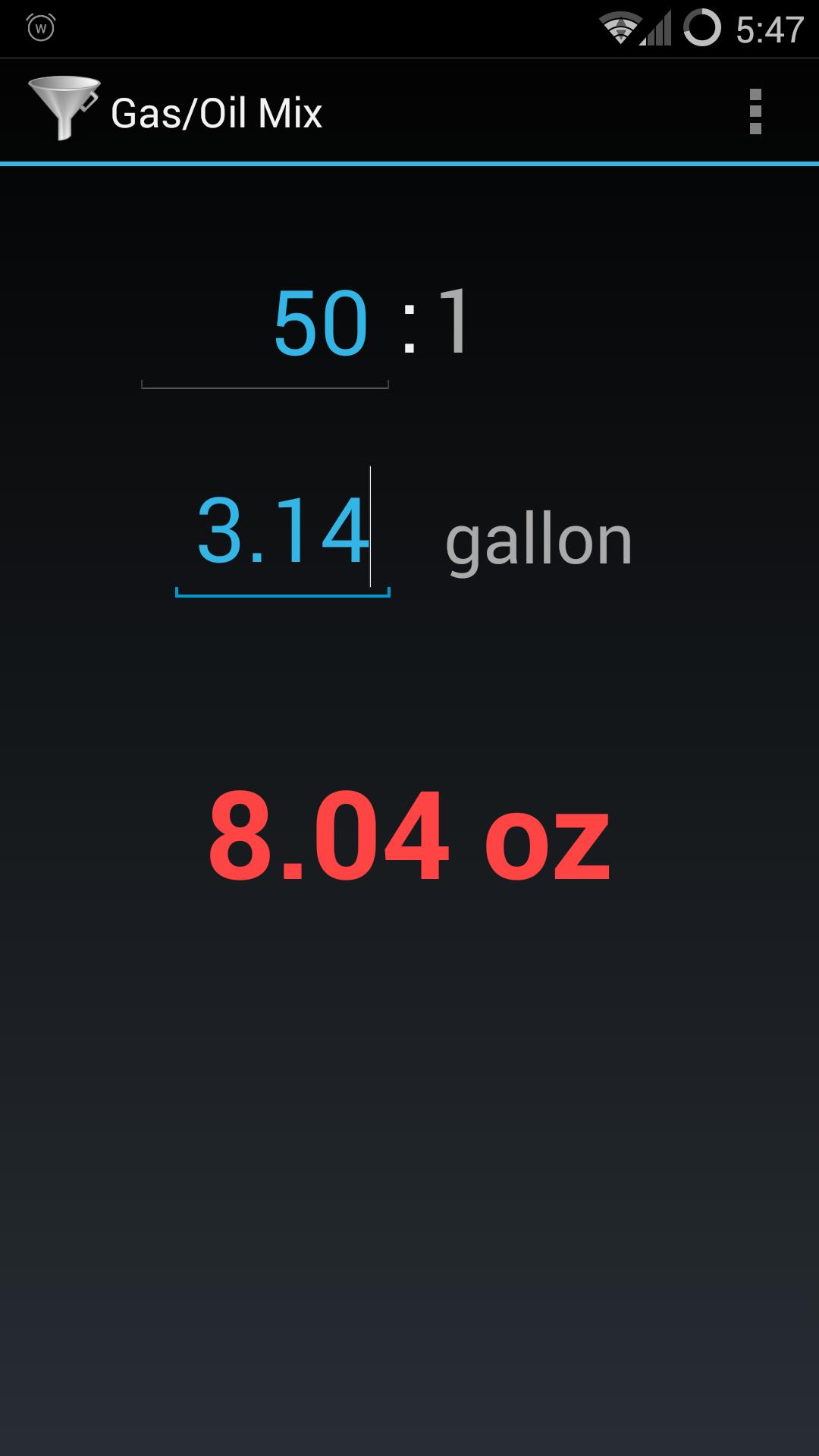 Gas/Oil Mix