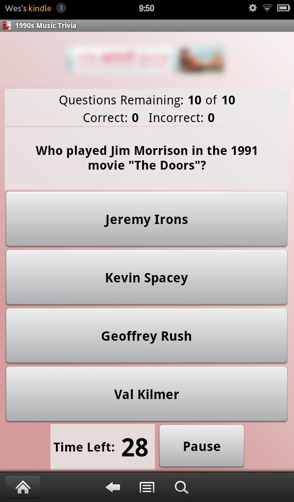 1990s Music Trivia