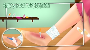 Girl's foot operation