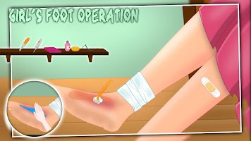 Girl's foot operation