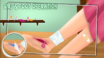 Girl's foot operation