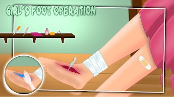 Girl's foot operation