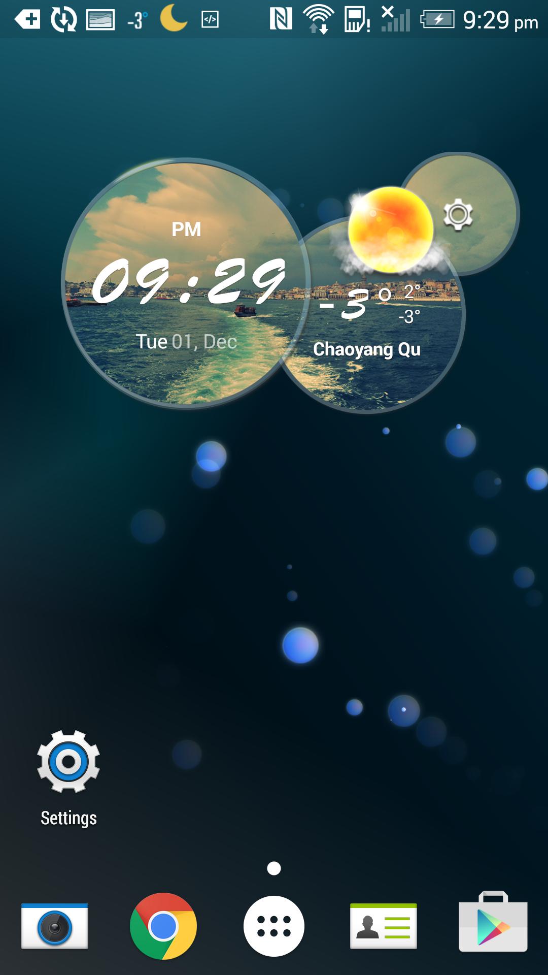 Moto Blur Style Weather Clock