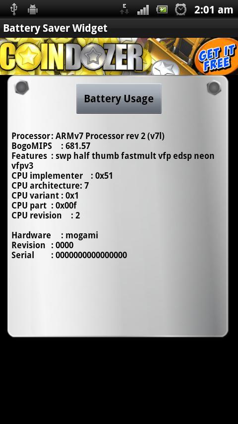 Battery Saver Widget