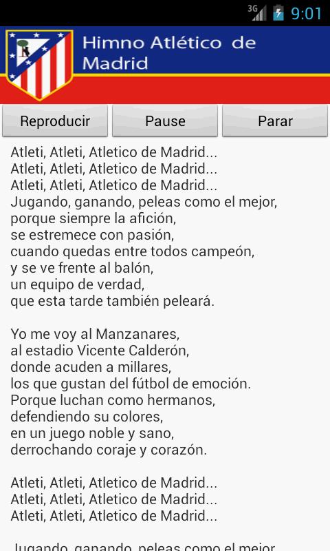 Atletico Madrid Anthem