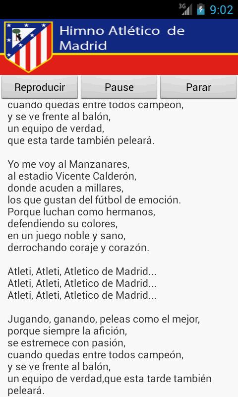 Atletico Madrid Anthem