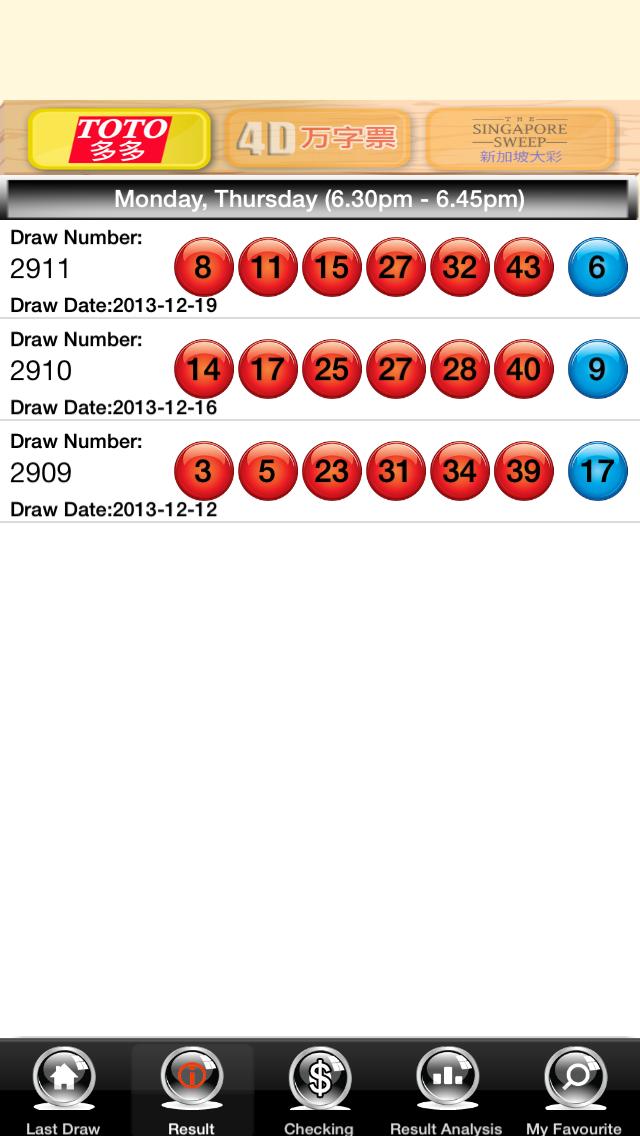 4D, TOTO, Singapore Sweep Live