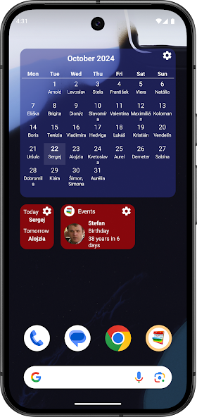 Calendar: Names and Birthdays