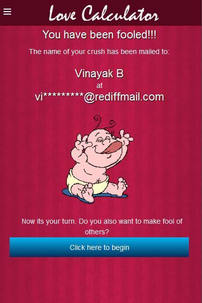 Love Calculator Prank