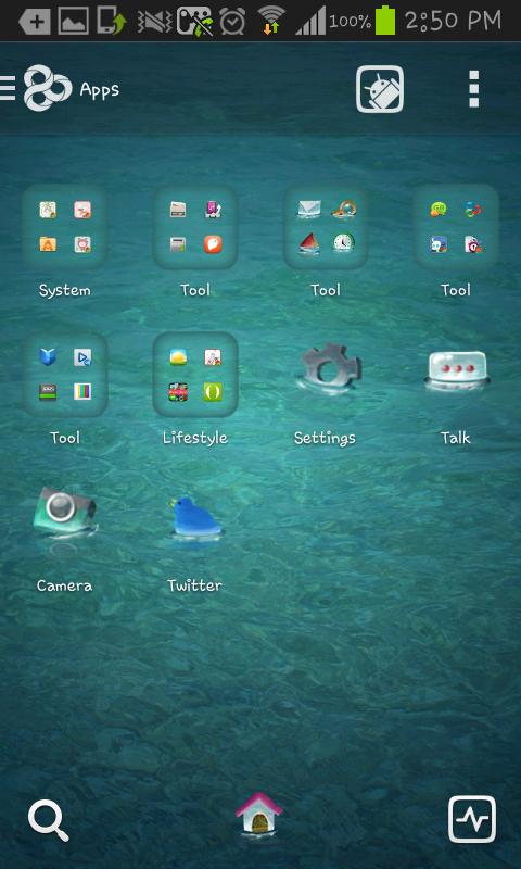 on the sea go launcher theme