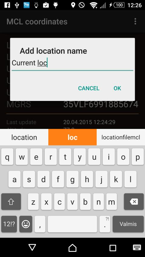 MCL coordinates