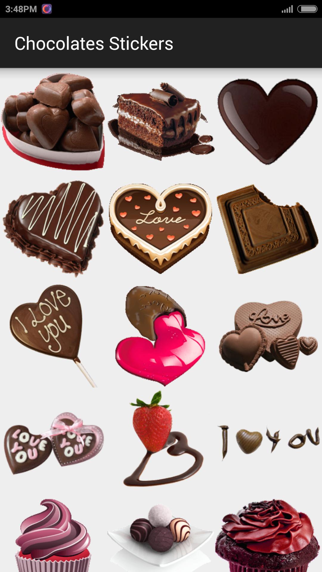 Chocolate Love Stickers