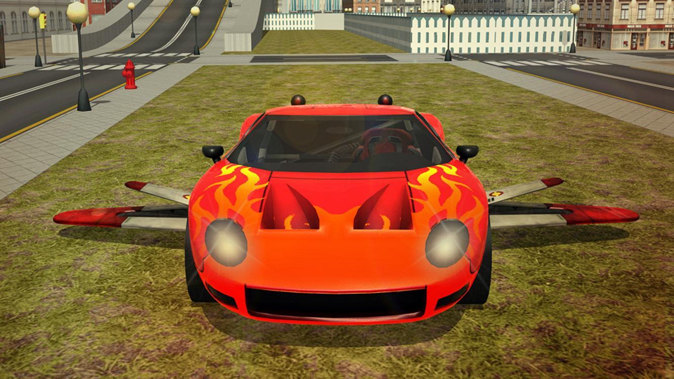 Free Flying Racing Car Driving