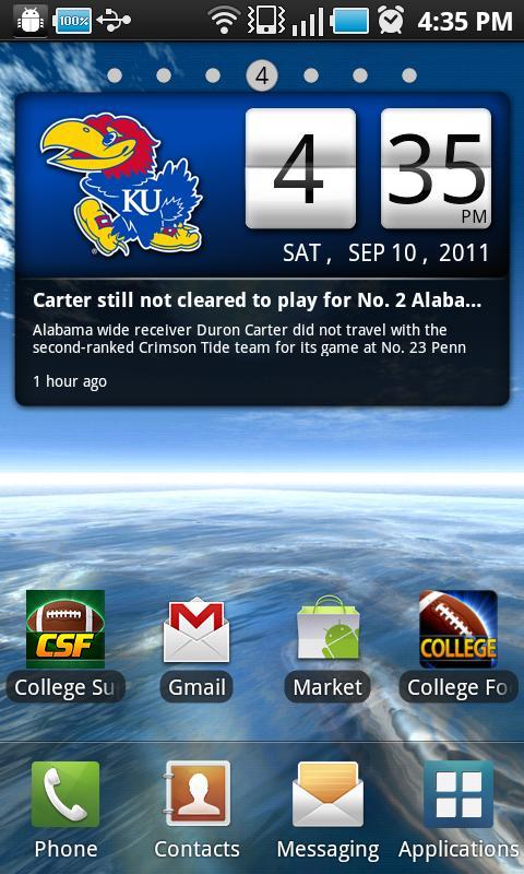Kansas Jayhawks Live Clock