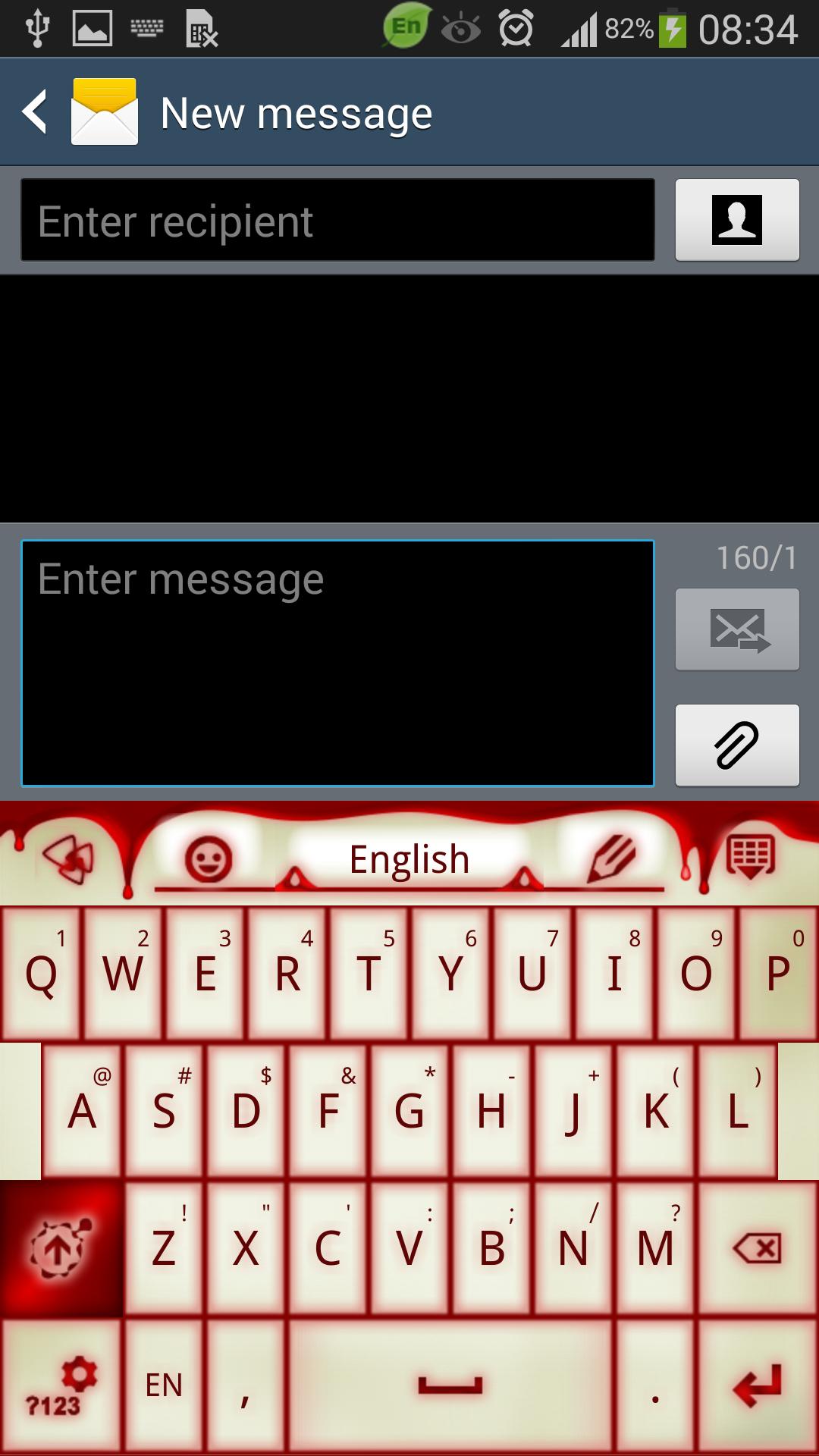 GO Keyboard Vampire Red Blood