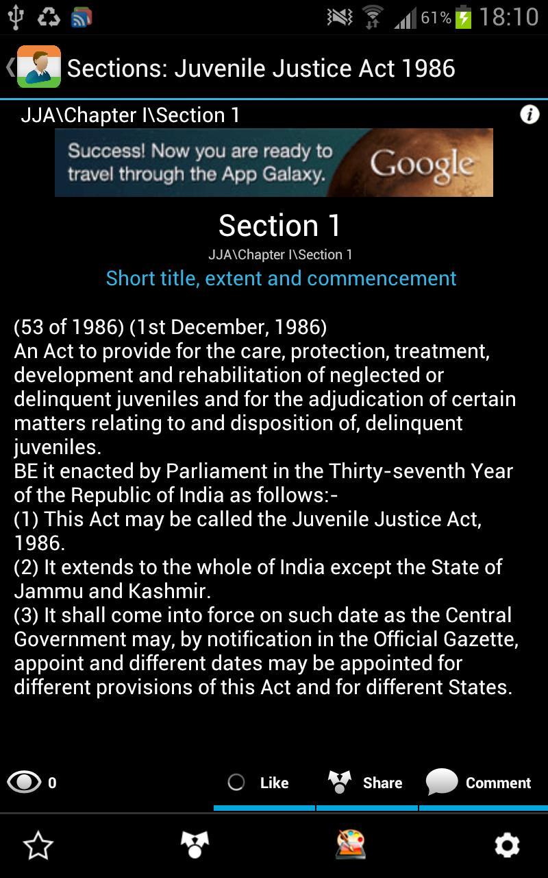 JJA- Juvenile Justice Act 1986