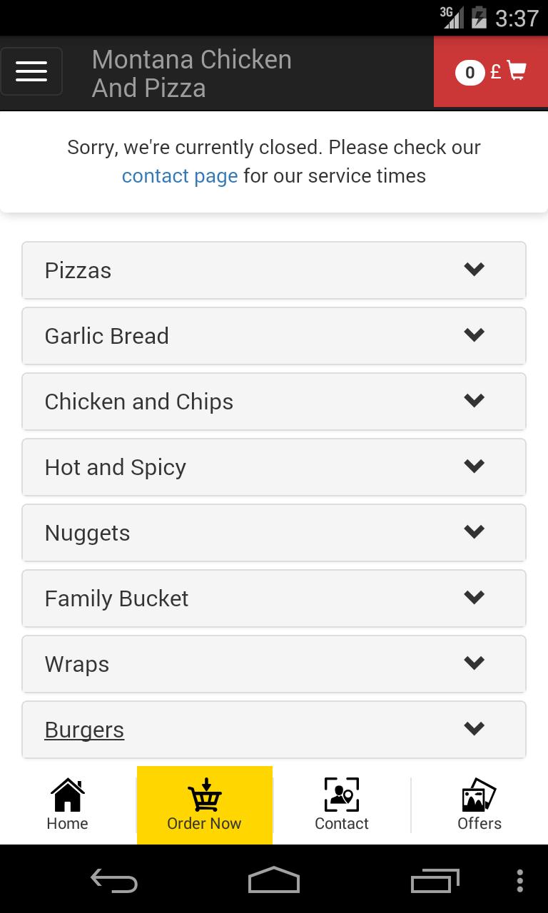Montana Chicken And Pizza