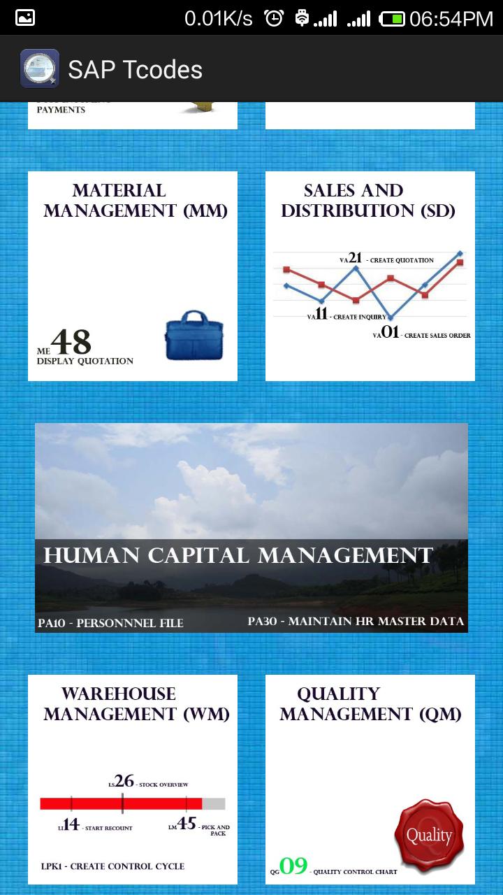 SAP Tcodes