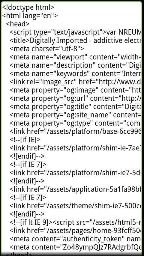Web Page Source
