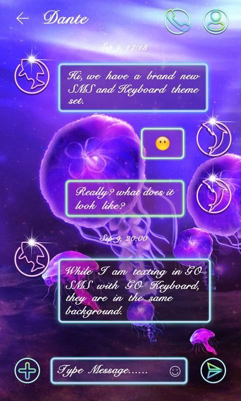 (FREE) GO SMS JELLYFISH THEME