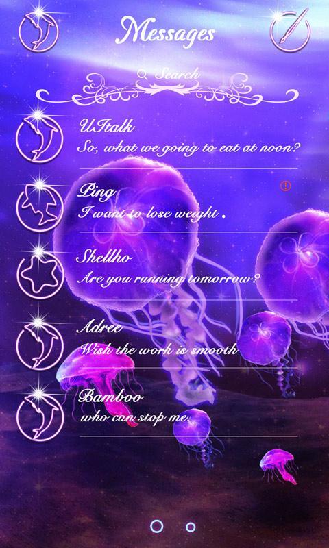 (FREE) GO SMS JELLYFISH THEME