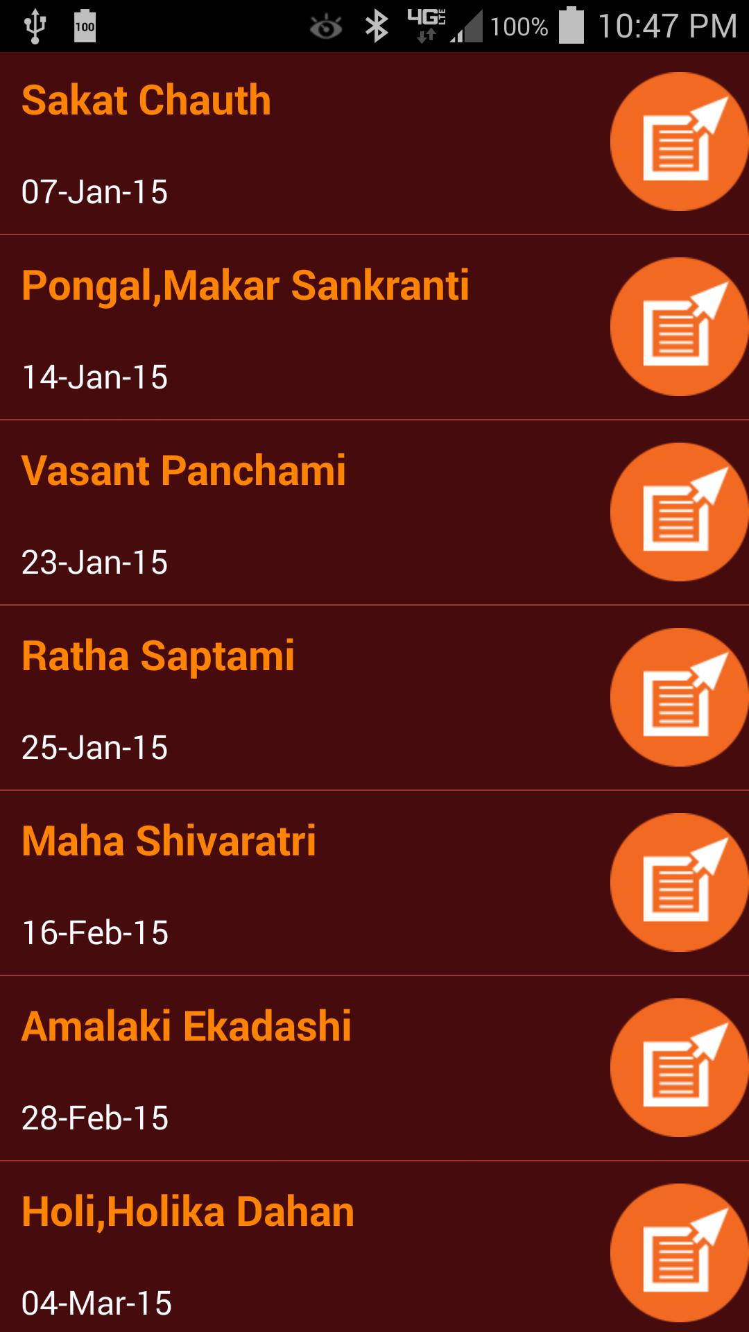 2015 Hindu Calendar