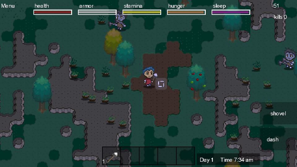 2D survival Island