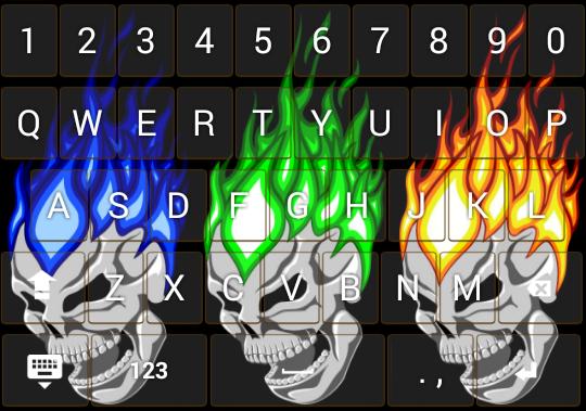 Skull neon keyboard