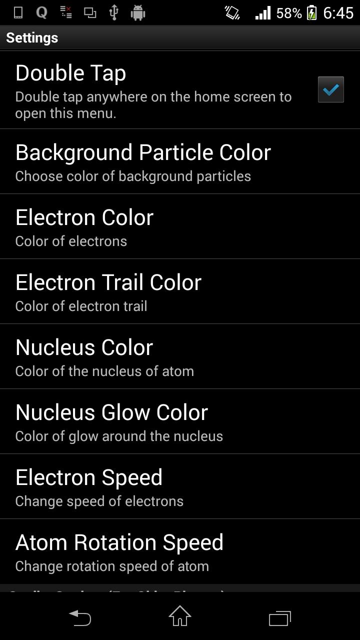 Atom Live Wallpaper