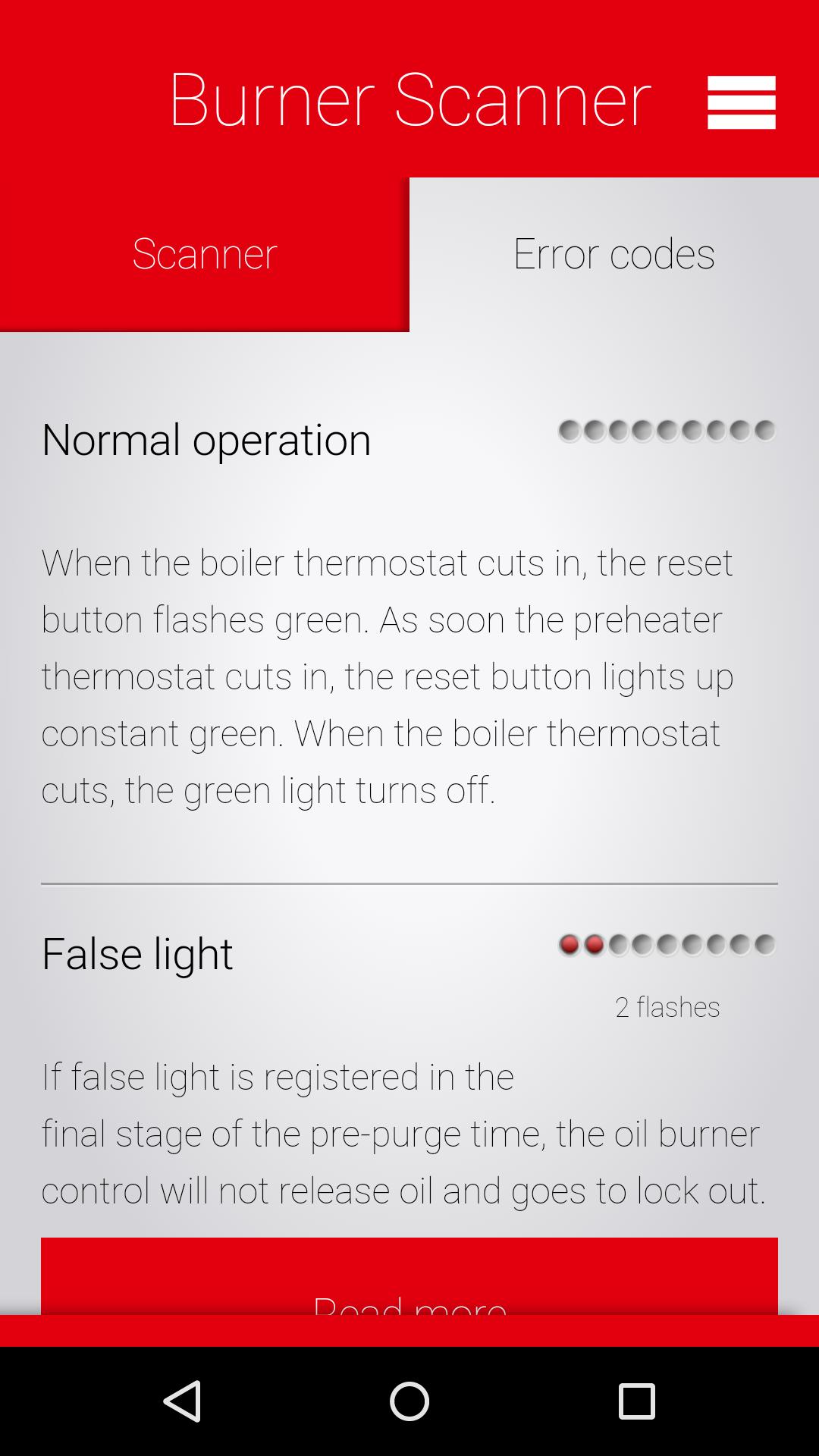 Burner Scanner