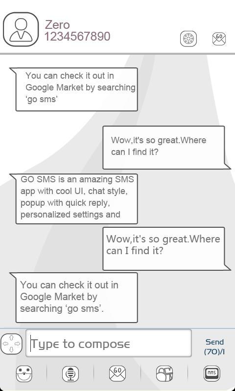 ZLINES GO SMS Theme