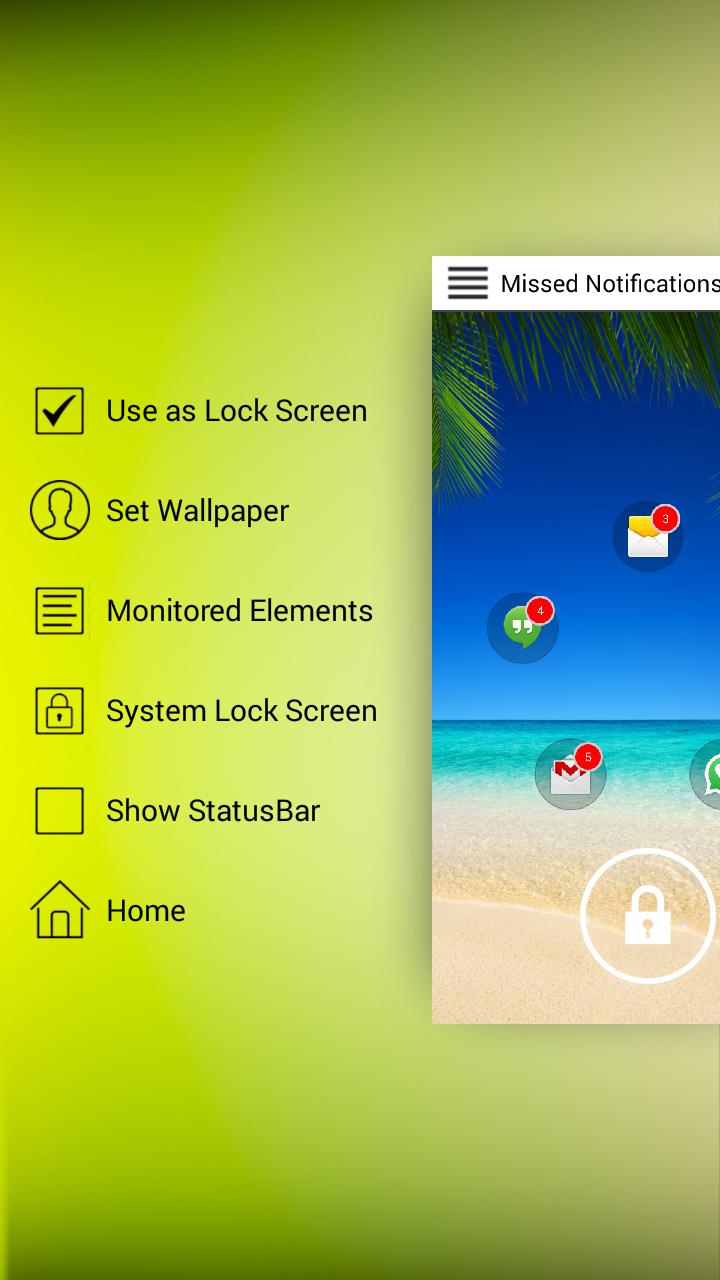 Missed Notification Lockscreen