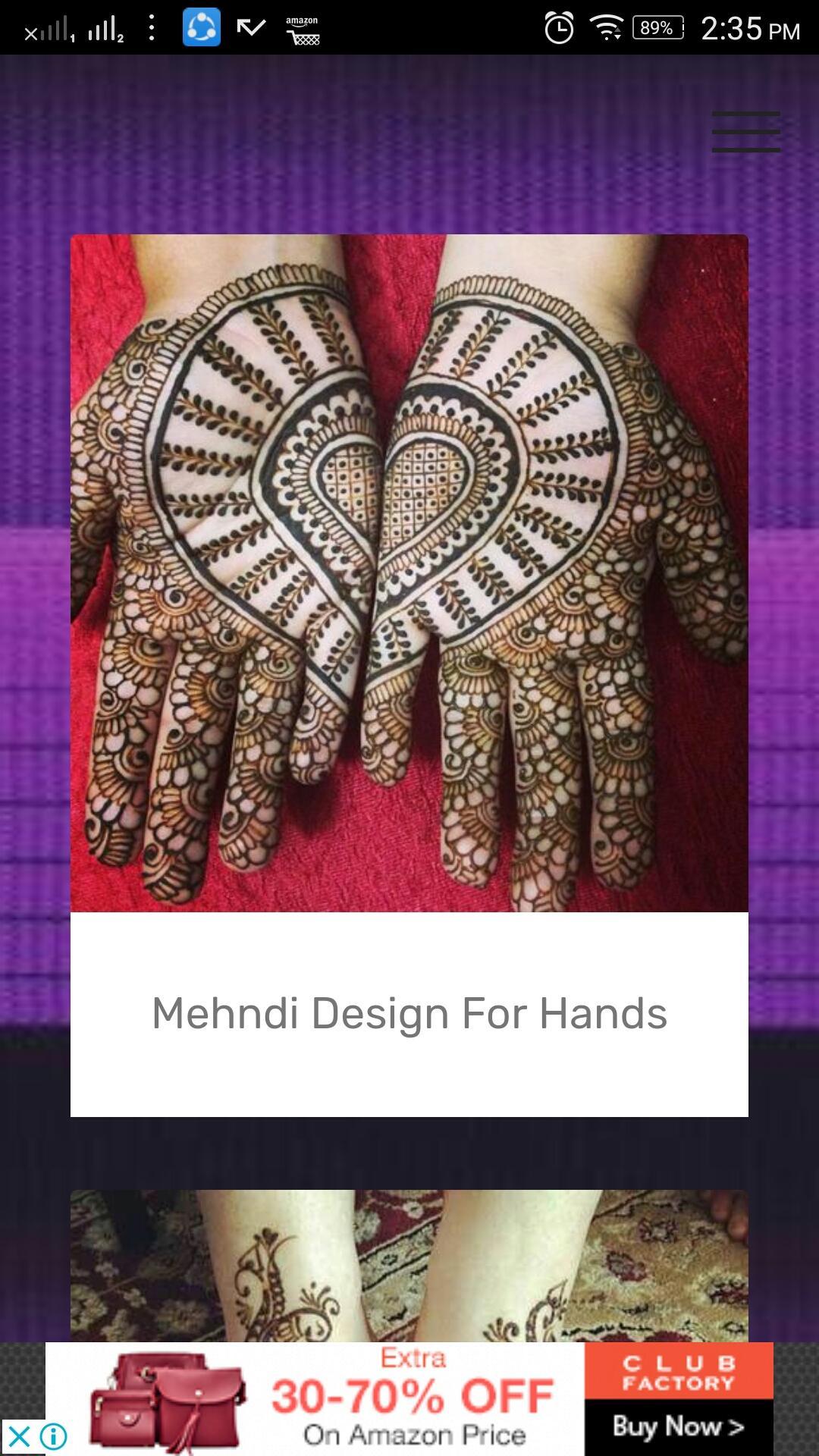 Stylish Mehndi Design Latest Collection 2018