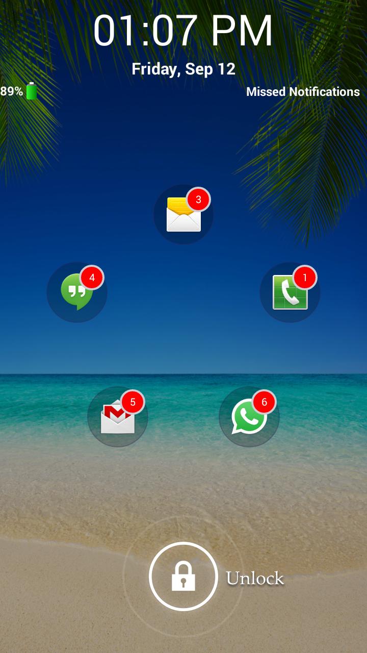 Missed Notification Lockscreen