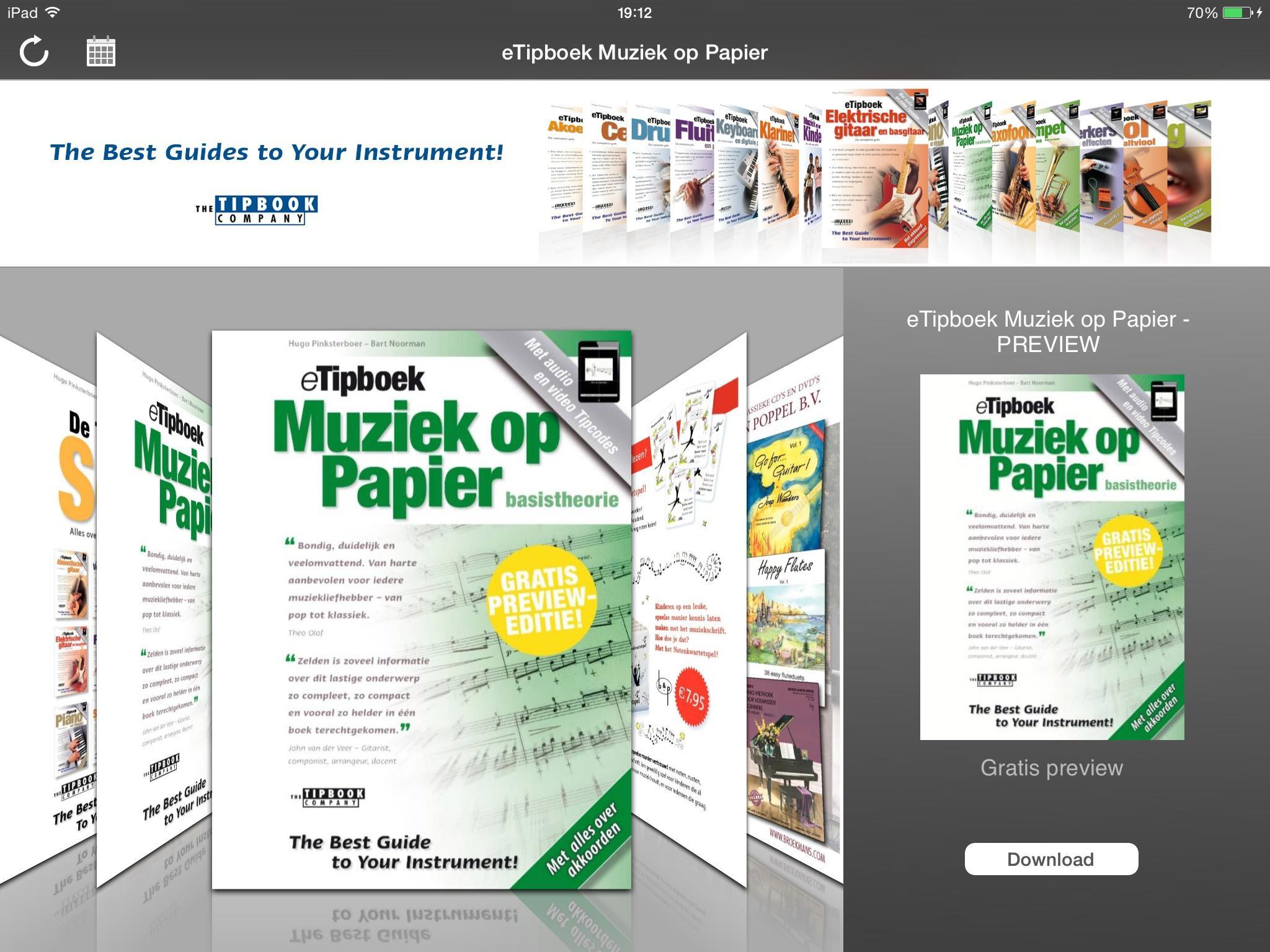 eTipboek Muziek op Papier