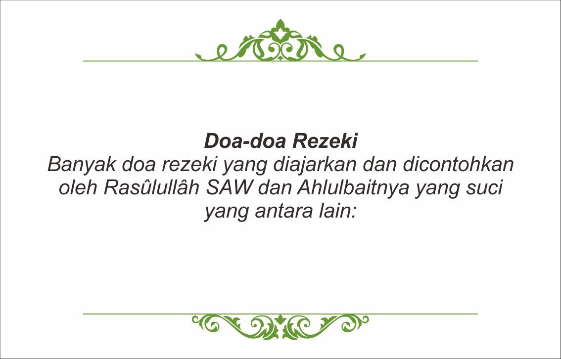 Doa Membuka Rezeki