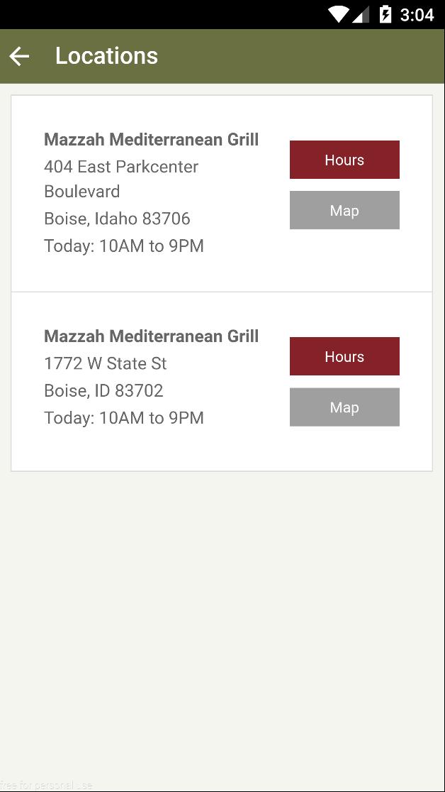 Mazzah Mediterranean Grill