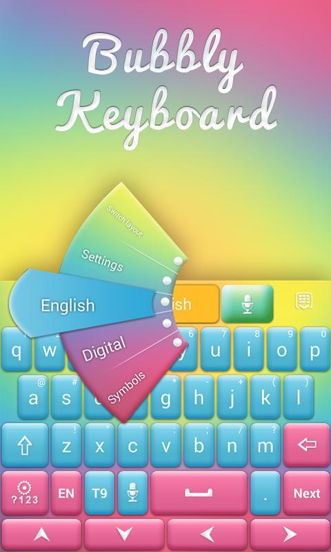 Bubbly GO Keyboard Theme