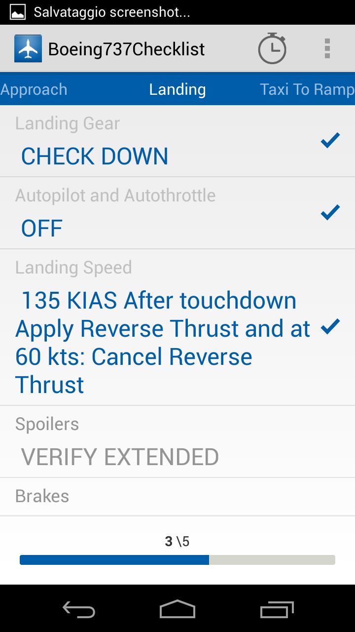 Boeing 737 Checklist
