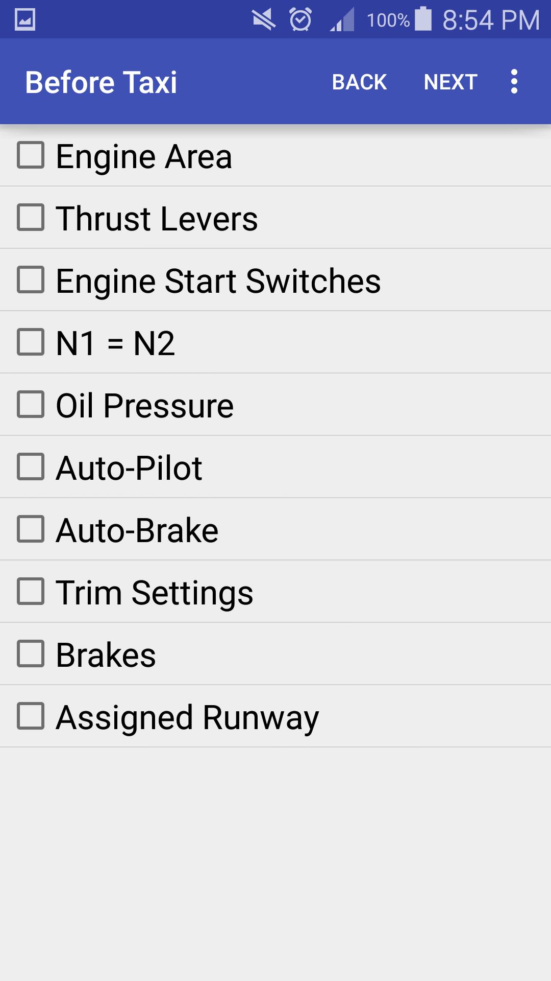 FSX Checklist