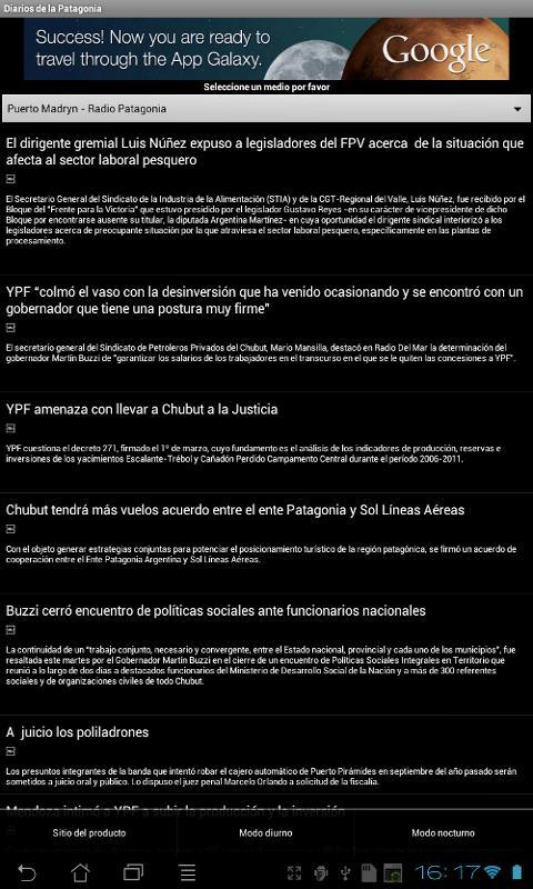 Newspapers from the Patagonia