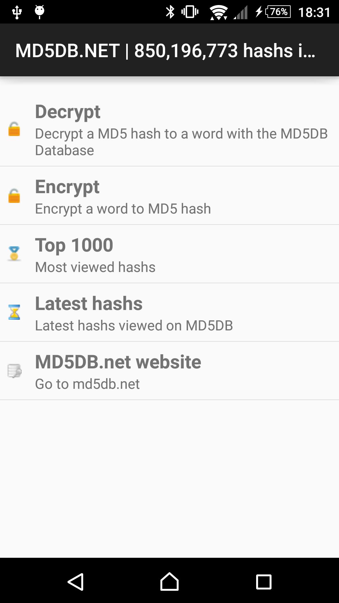 MD5DB.NET | The MD5 Database