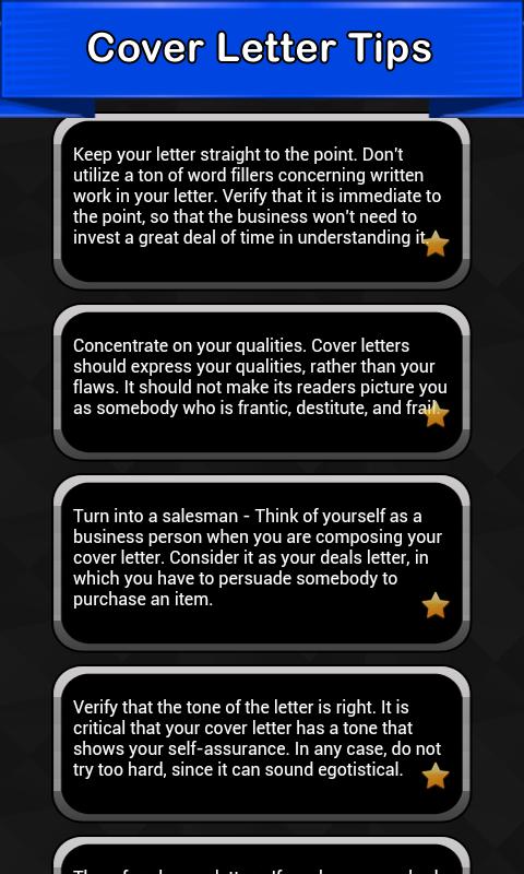 Cover Letter Tips